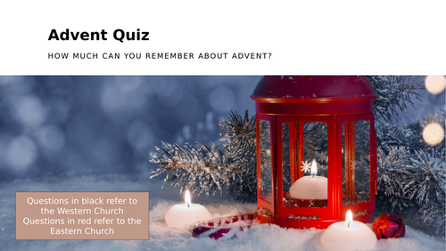 A-Level RS: Advent Quiz - Eduqas Christianity - Christmas Fun Lesson