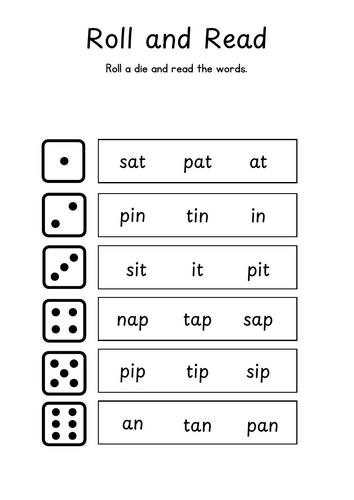 Phase 2 Phonics All Sounds Roll and Read