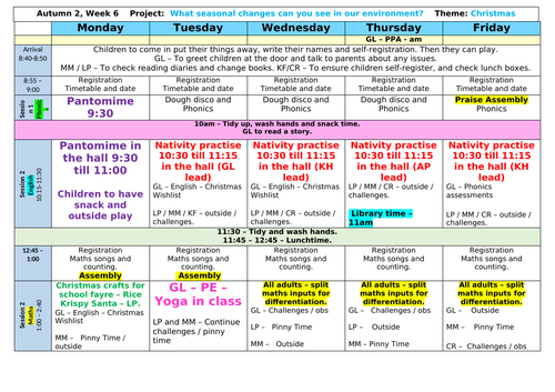 Year R - Autumn 2 - Week 6 planning