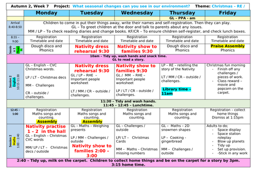 Year R - Autumn 2 - Week 7 Planning