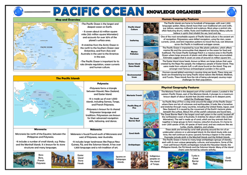 The Pacific Ocean - Knowledge Organiser/ Revision Mat!