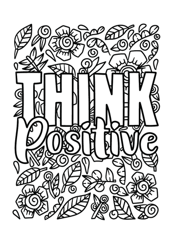 Motivational Quote Colouring Pages