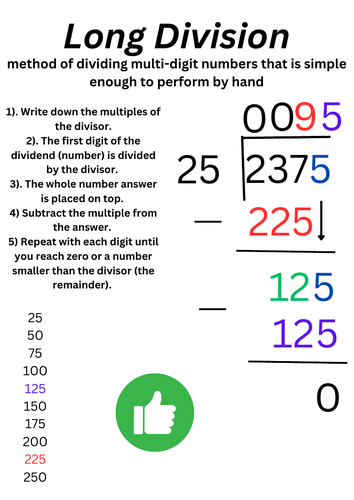 Long Multiplication & Short Division Guide