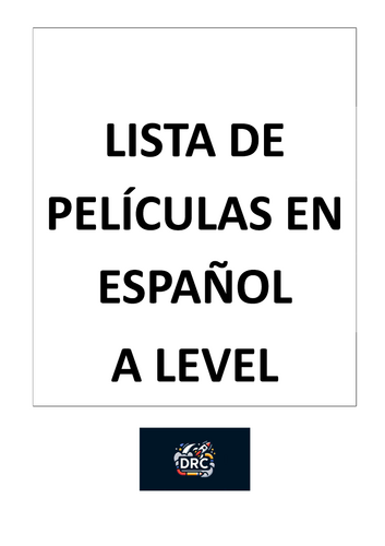 Lista películas en español - A Level Spanish - Spanish Films