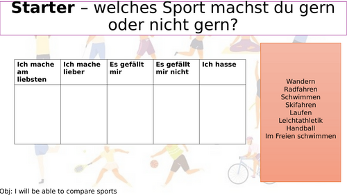 Ich liebe Sport