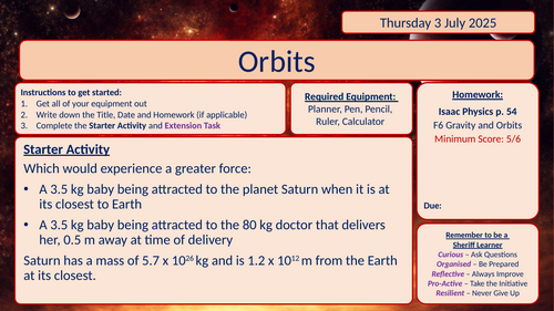 Lesson: Orbits