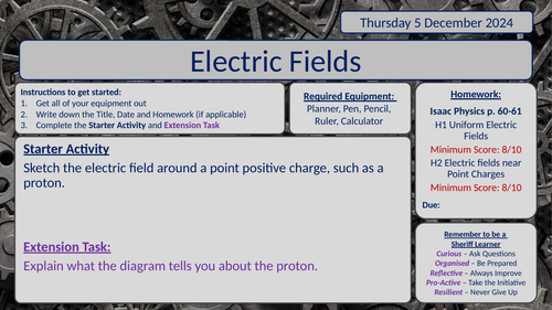 Electric Fields Lesson