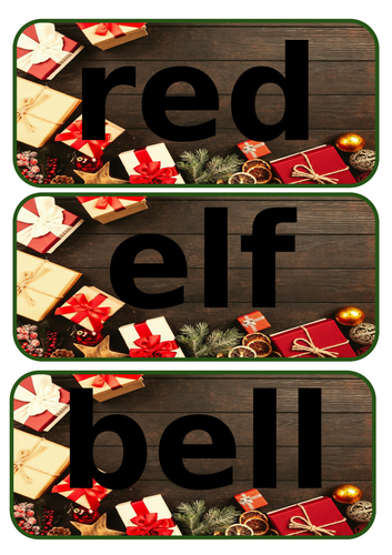 Christmas read and match images
