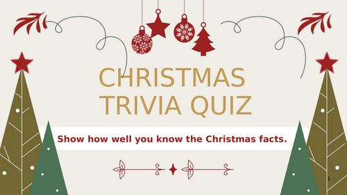 Christmas Trivia Quiz - Powerpoint!