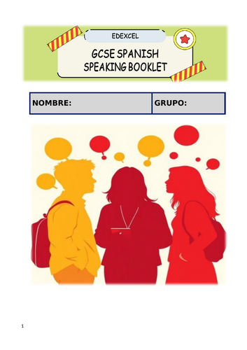 SPANISH SPEAKING BOOKLET EDEXCEL | Teaching Resources