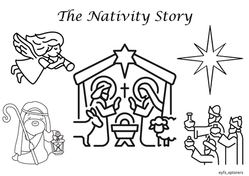 The Nativity Story colouring sheet