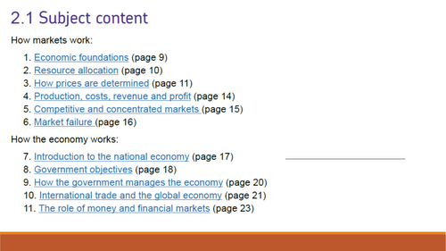 GCSE Economics Powerpoint set for 3.2 How the economy works