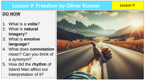 Freedom Oliver Runner Adventure Poetry