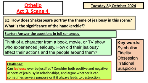 Othello- Act 3 Scene 4 (Handkerchief)