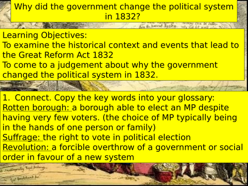 Why did the government change the political system in 1832_