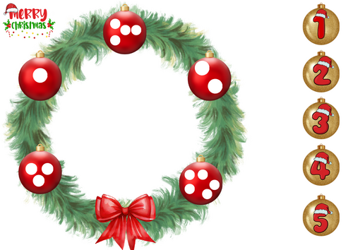 Christmas wreath subitising