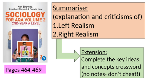 Left and right Realism, crime and deviance