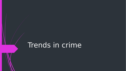 Trends in crime