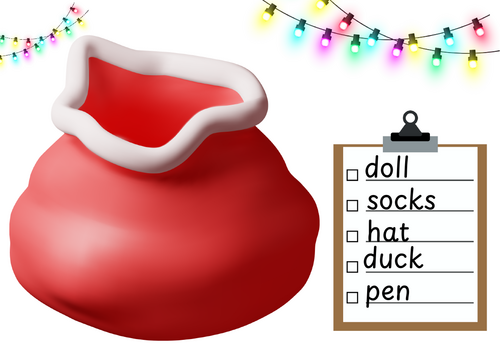 Santa sack - read and add the presents