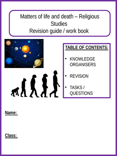 Workbook - Life after death- Edexcel Spec B