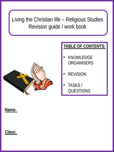 Workbook - Living the Christian life- Edexcel Spec B