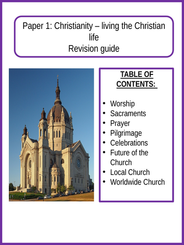 Revision guide - Living the Christian life - Edexcel spec B