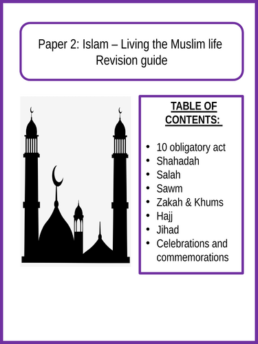 Revision guide - Living the Muslim  life - Edexcel spec B