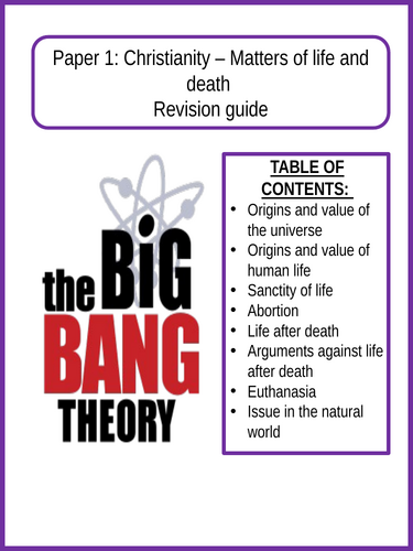 Revision guide - Matters of life and death - Edexcel spec B