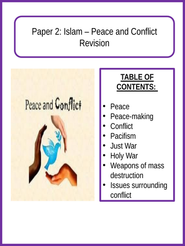 Revision guide - Peace and conflict - Edexcel spec B