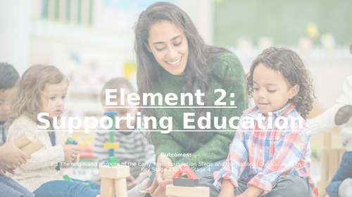 T Level: Education and Early Years ELEMENT 2