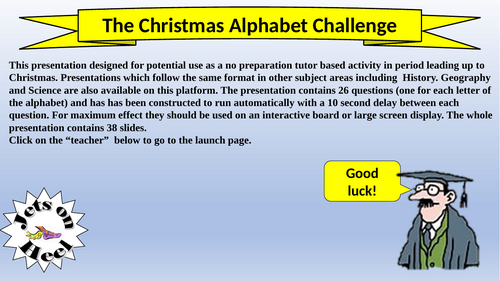 The Christmas Alphabet Challenge