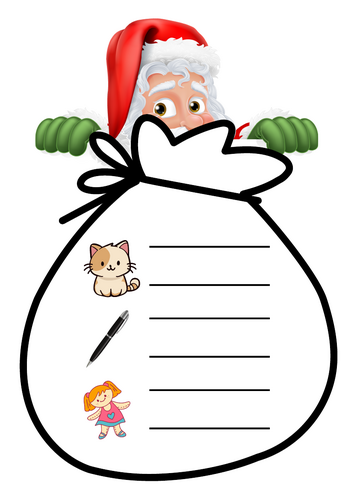 Christmas CVC writing template