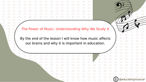 Why do we study music?