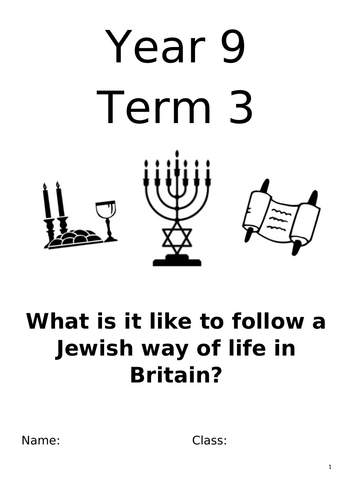 Unit 2. Core Key Stage four (KS4) Religious Studies Unit: Jewish worldviews