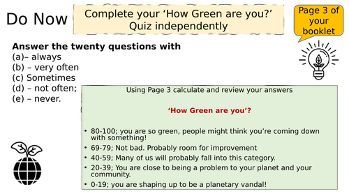 Unit 3. Core Key Stage four (KS4) Religious Studies Unit: Environmental Ethics