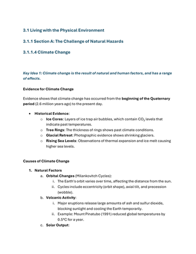 Climate Change - GCSE Geography Lesson