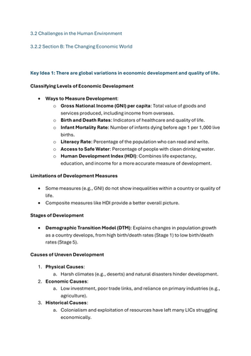 The Changing Economic World - GCSE Geography Lesson