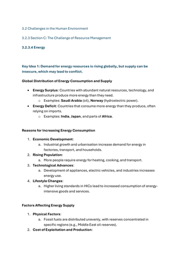 Energy - GCSE Geography