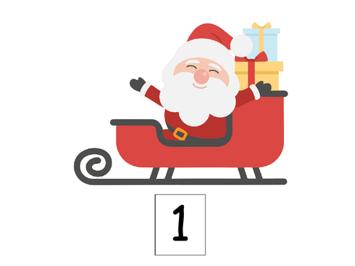 Santa Numbers 1 to 20