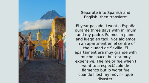 Writing assignment Spanish N5