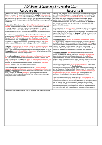 AQA Language Paper 2 November 2024 model answers