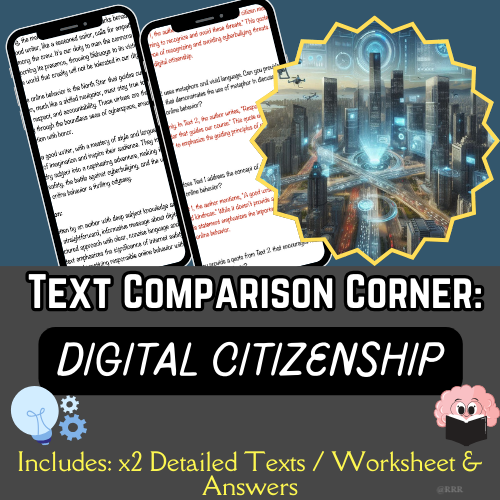 GCSE & IGCSE English: Digital Citizenship: Text Comparison & Exam Prep with Q&A for Secondary School