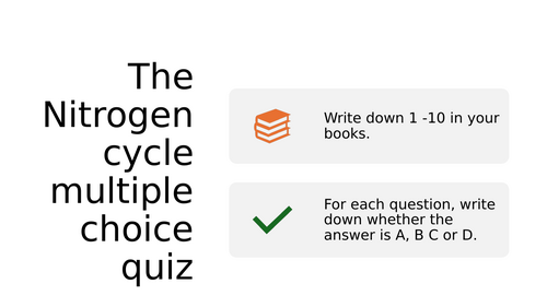 Edexcel IGCSE Biology nitrogen cycle quiz