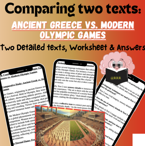 Ancient Greece vs. Modern Olympics: A Text Comparison Adventure in COMPARING & CONTRASTING Texts