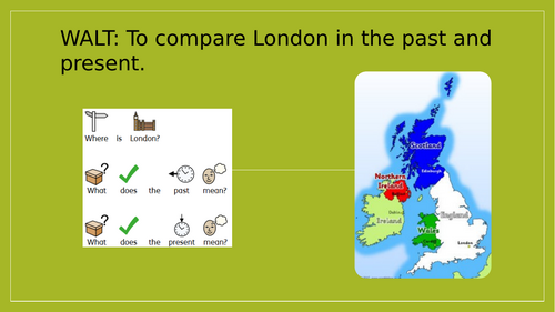 Lesson on comparing London in the past and present.