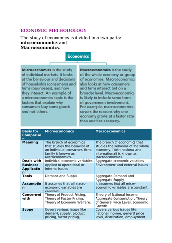 ECONOMIC METHODOLOGY