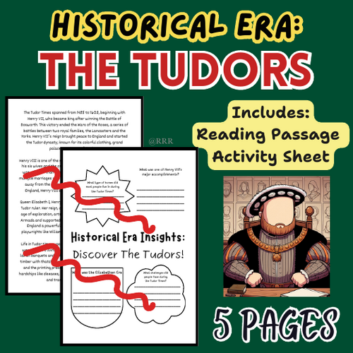 Timeless Tudors: Engaging History Reading & Activity Sheet for Kids (Concise Lesson Plan)