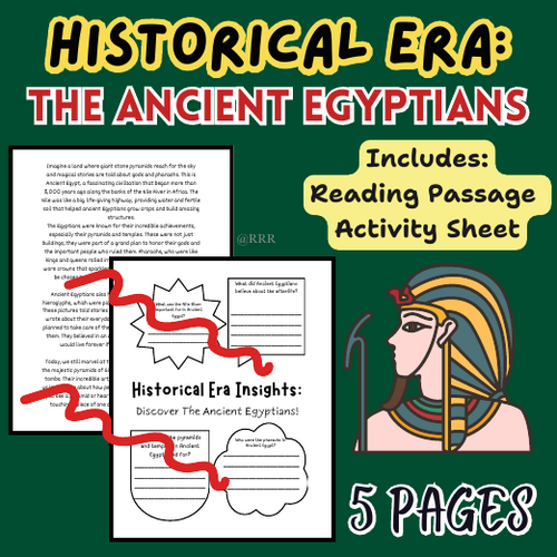 Ancient Egyptian Adventures: Captivating Reading & Activity Sheet for Kids (Concise Lesson Plan)