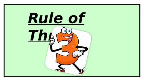 Rule of Three ppt