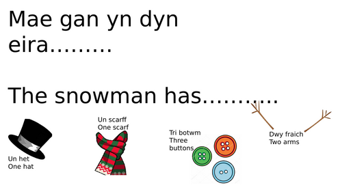 Describing snowmen in Welsh